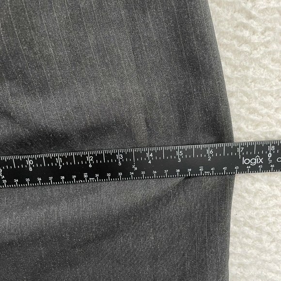Y2K 2000s Grey Pinstripe Strapless Pencil Sheath Dress Womens S Small - Picture 8 of 10